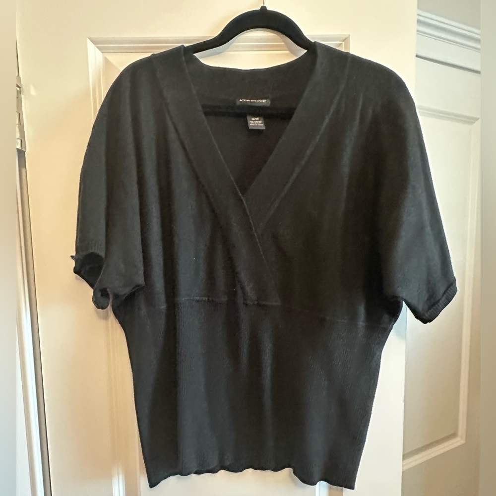 Lane Bryant Black V-Neck Blouse